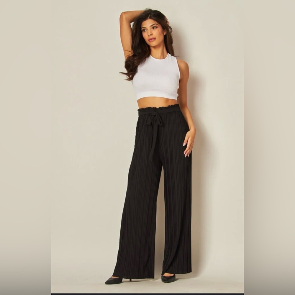 Chic Tan Wide-Leg Trousers